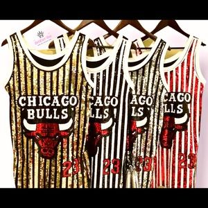 Sequin Bulls Jersey Dress